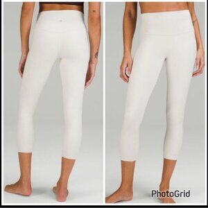 Lululemon Align High-Rise Crop 23in; Bone Womens size 10 NWT